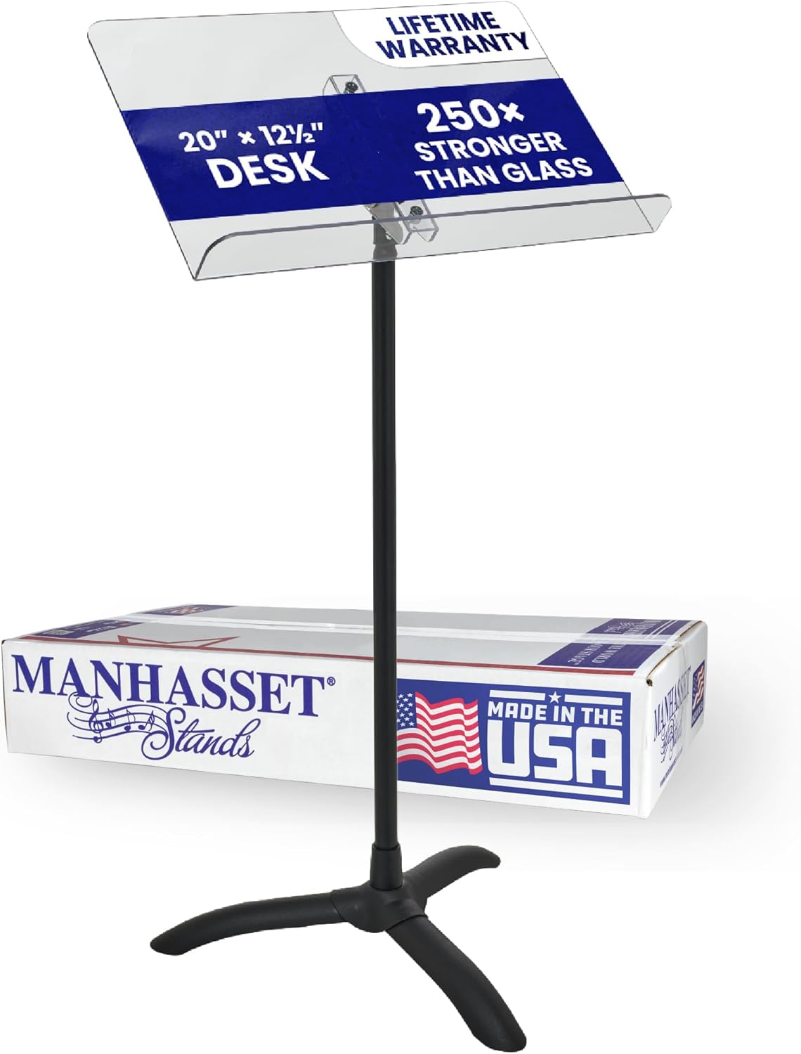 Manhasset Symphony 48 Clear Desk Stand Music for Performers