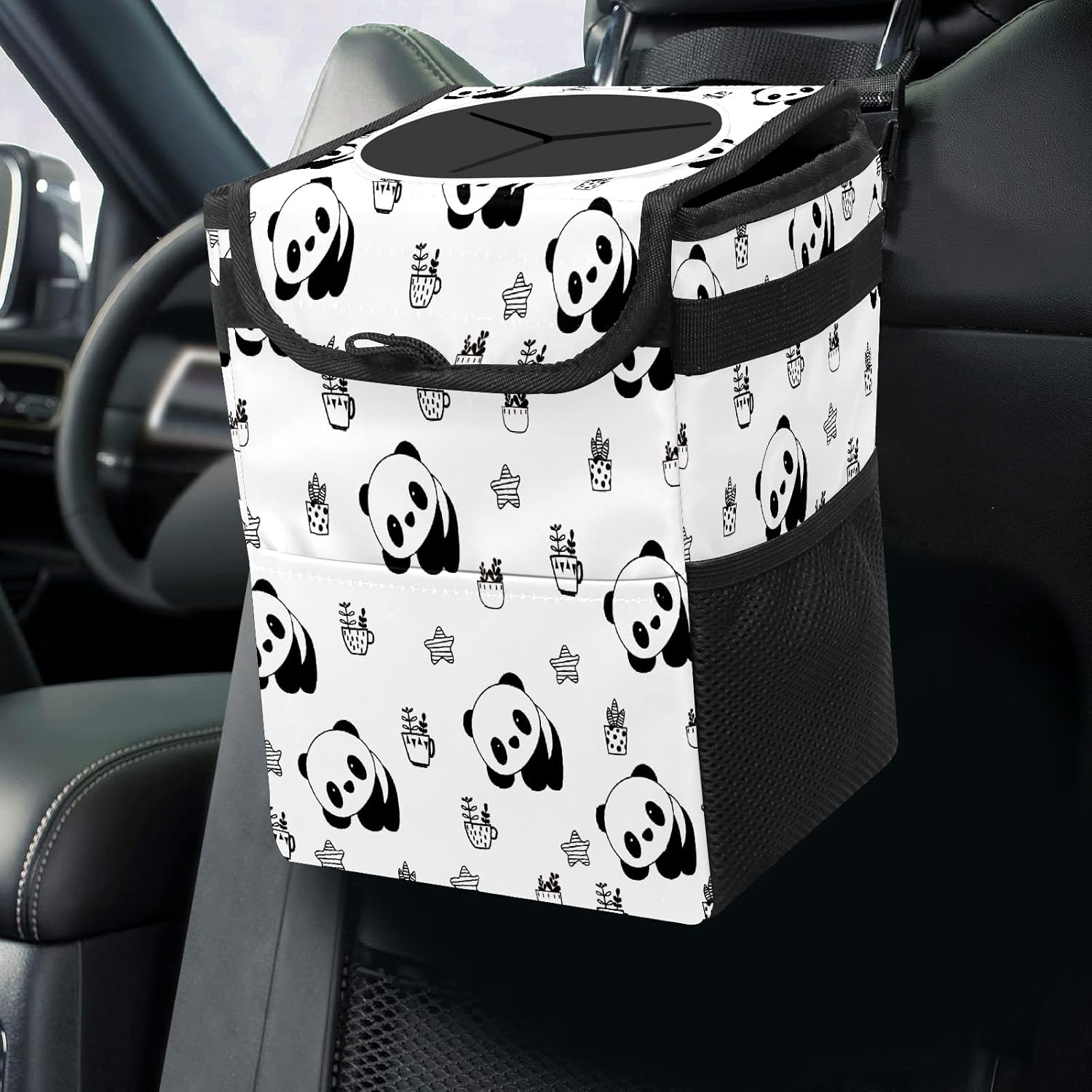 Leakproof Panda Auto Trash Can