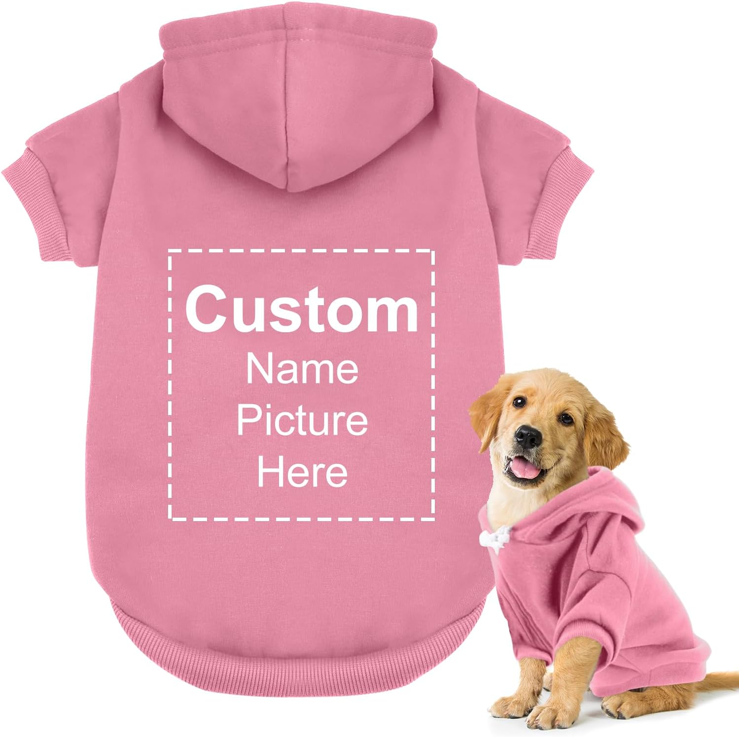 Personalized Custom Dog Hoodie - Soft & Warm Pet Sweatshirt