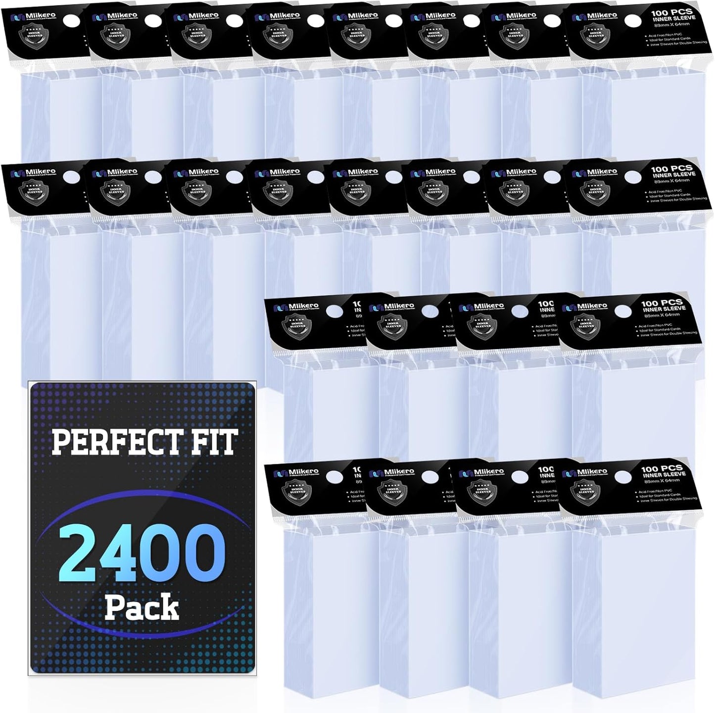 2400 Pack Card Sleeves for Double-Sleeving Trading Cards