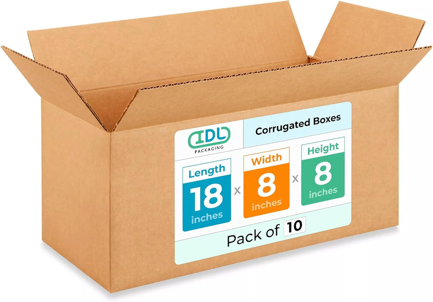 Medium Shipping & Moving Boxes 18x8x8 inches - Extra Strength