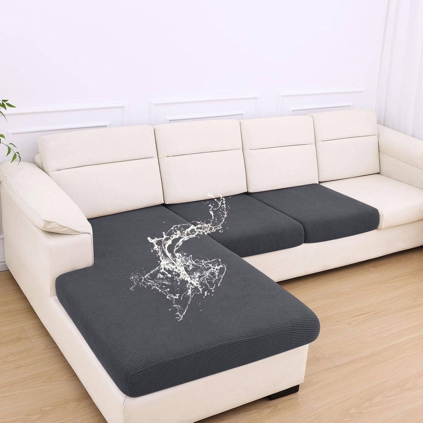 hyha Waterproof Couch Cushion Covers for Pets - Grey