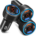 USB C Car Charger 3 Pack 65W 4-Port Car Power Adapter - Fast PD/QC