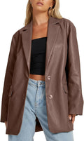 Womens Faux Leather Motorcycle Jacket - Oversized Plus Size Fit
