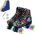 Roller Skates for Men and Women Black Derby Roller Skates - Stable you