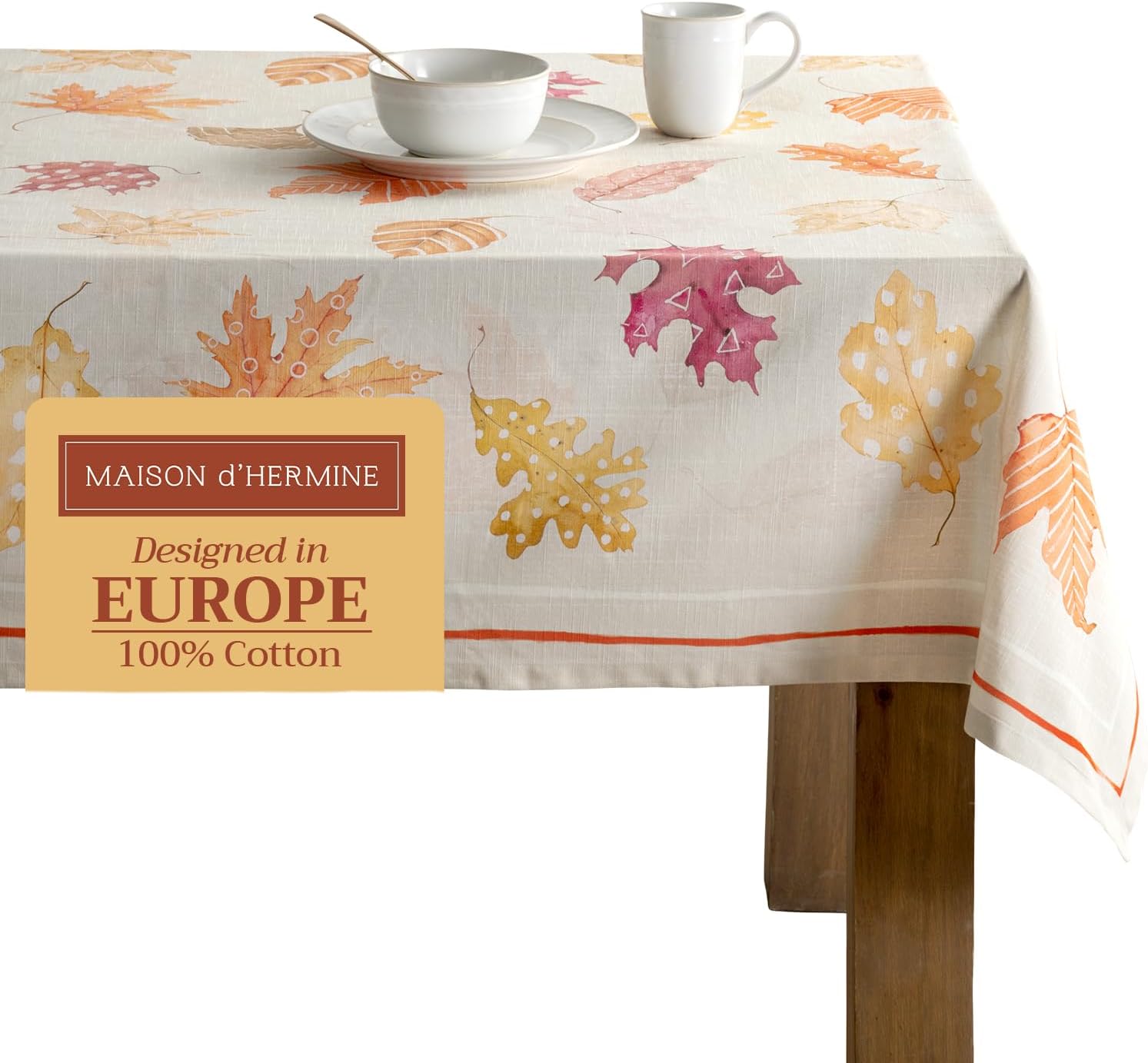 Elegant 100% Cotton Table Cloth for Dining Room & Parties