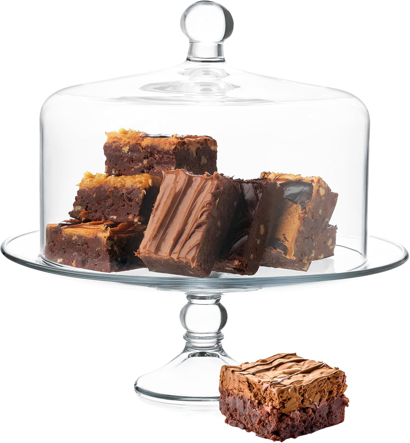 Libbey Selene Glass Cake Stand with Dome for Elegant Desserts