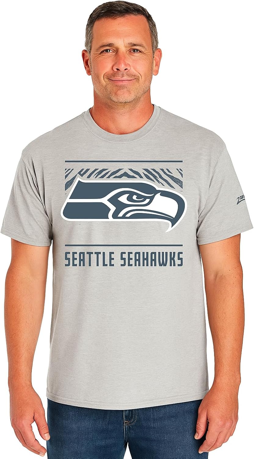 Zubaz NFL Men's Short Sleeve Team Graphic T-Shirt for Fans
