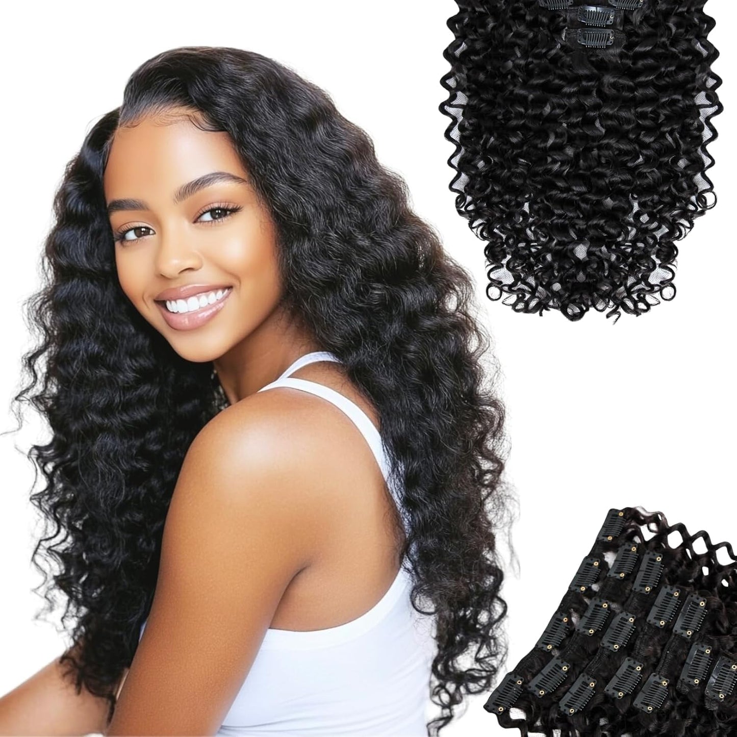SIYUSI Water Wave Clip In Extensions for Luxurious Hair