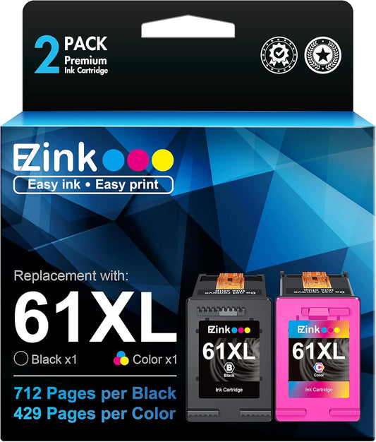 E-Z Ink Remanufactured HP 61XL Combo Pack - Superior Quality