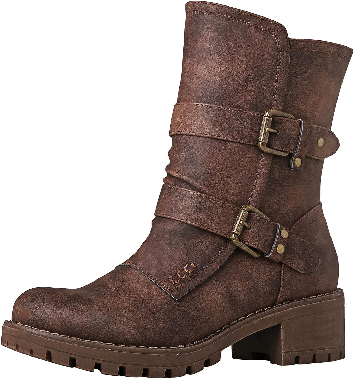GLOBALWIN Mid Calf Motorcycle Boots for Women: Stylish Comfort