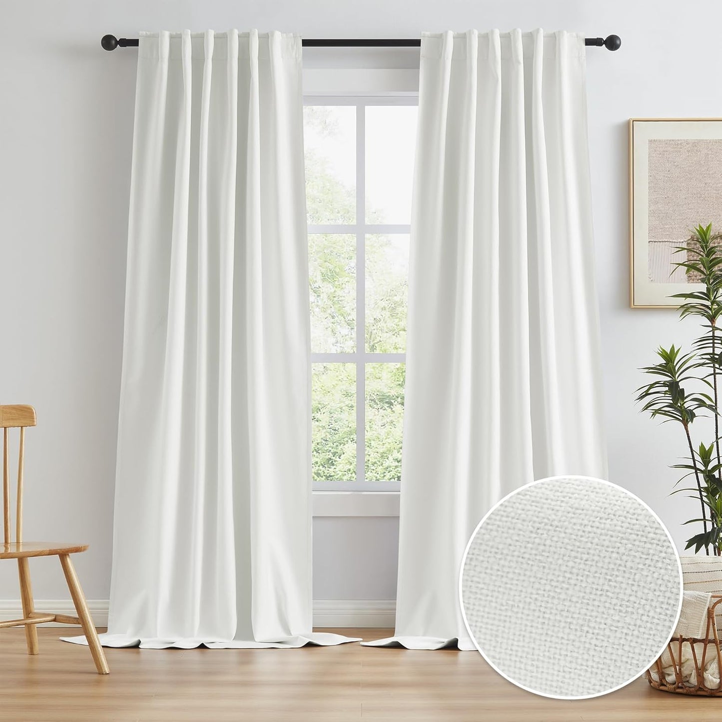 Cream Blackout Extra Long Curtains for Cozy Living Spaces