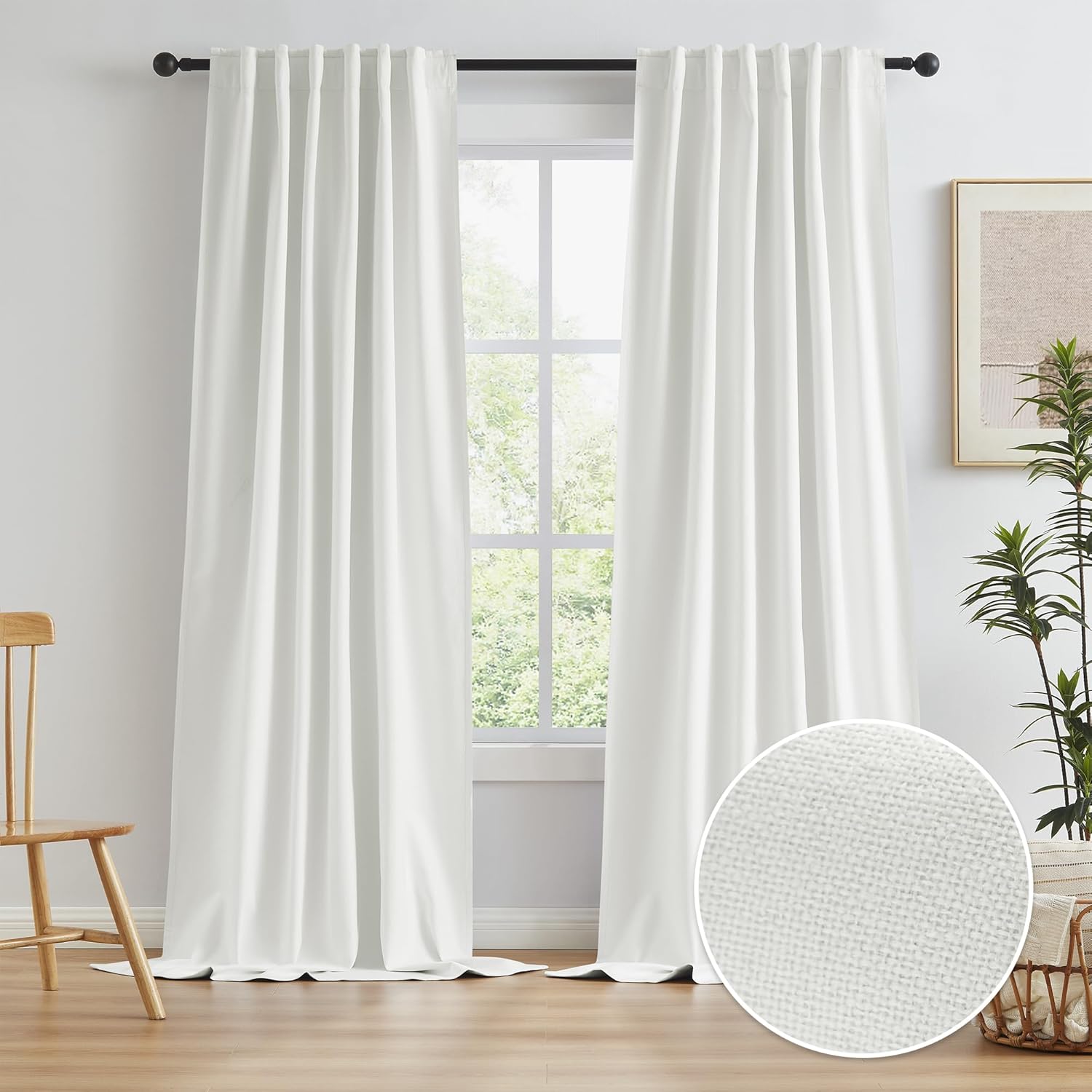 Cream Blackout Extra Long Curtains for Cozy Living Spaces