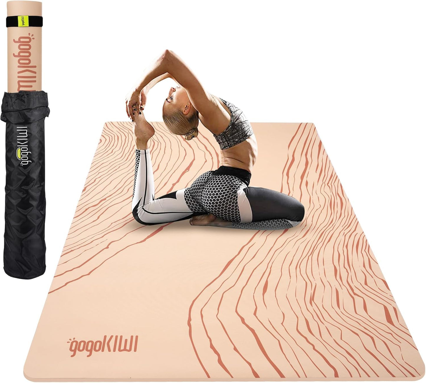 Large Yoga Mat for Home Workout - Extra Wide & Stylish Design