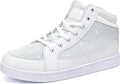 IGxx Glitter White Shoes for Men High Top Sparkly Sneakers