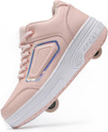 Roller Skate Shoes for Kids Ages 6-12 - 2-in-1 Retractable Wheelies