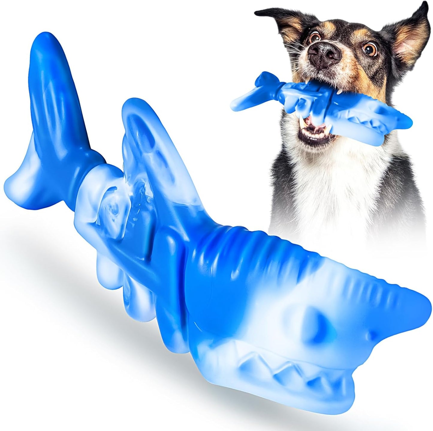 Durable Dog Chew Toys for Aggressive Chewers - Tough Teeth Cleaning Toy