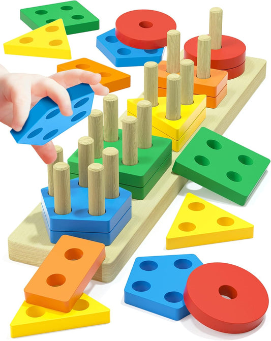 Wooden Montessori Toys for 1-4 Year Olds - Educational Sensory Fun!