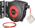DEWENWILS 50FT Extension Cord Reel - Retractable 6-Outlet Reel