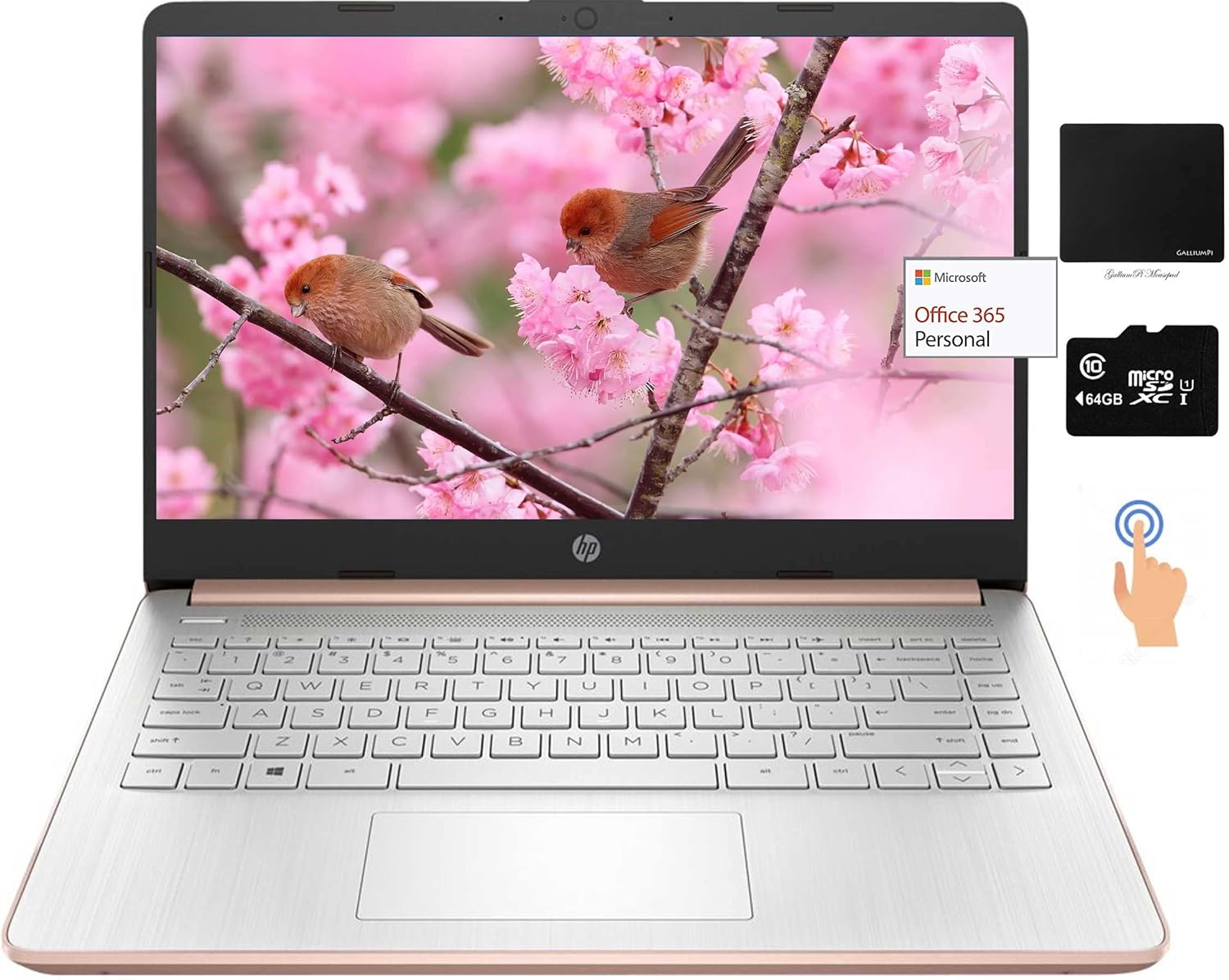 HP 14 Touchscreen Laptop with Intel Dual-Core N4020 and 16GB RAM