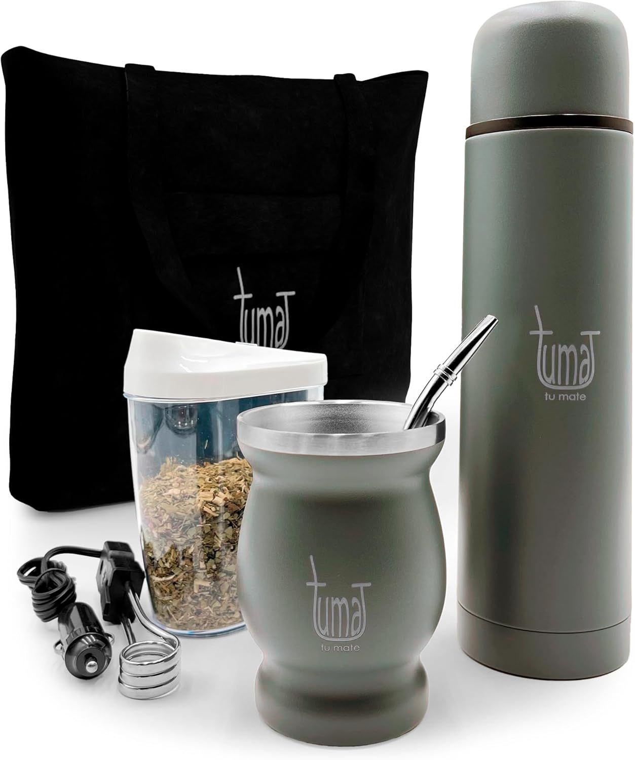 Complete Yerba Mate Kit with Stainless Steel Cup and Thermos