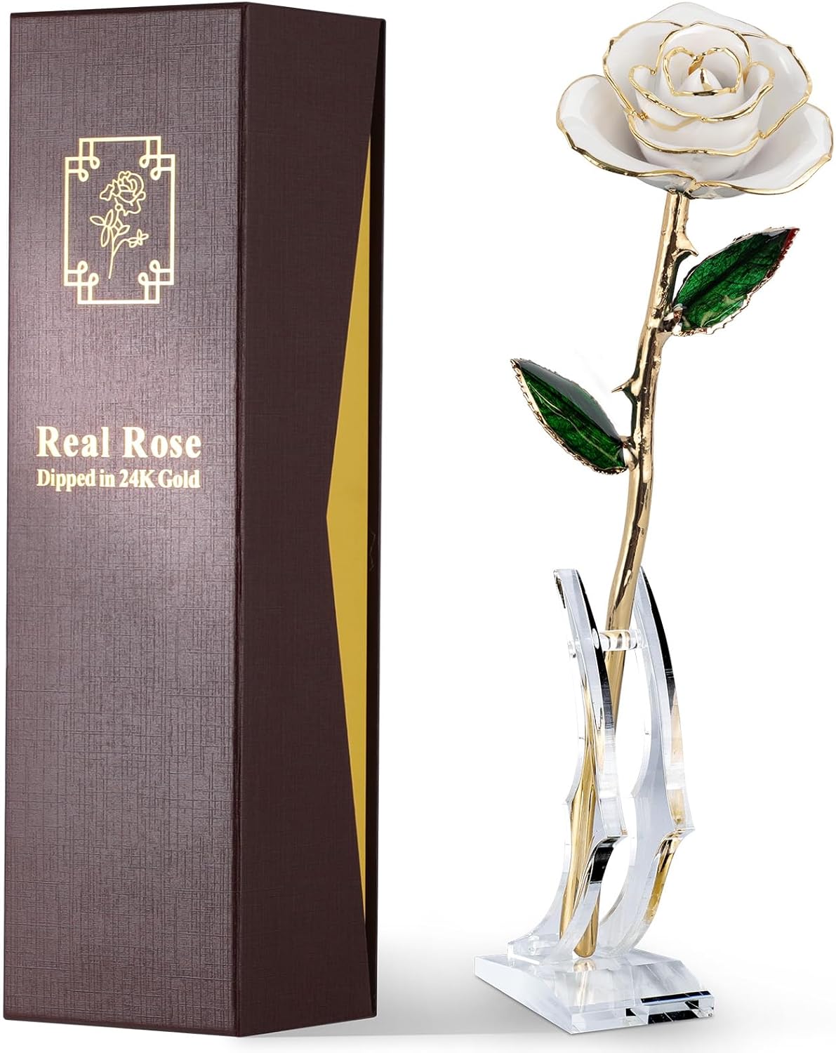 24K Gold Dipped Real Rose - Timeless Romantic Gift for All Occasions