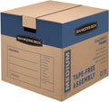 Bankers Box Medium Prime Moving Box 8 Pack - Tape-Free with Reinforced
