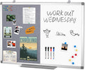 Combination Magnetic Whiteboard & Fabric Board 36x24in - Dual Function