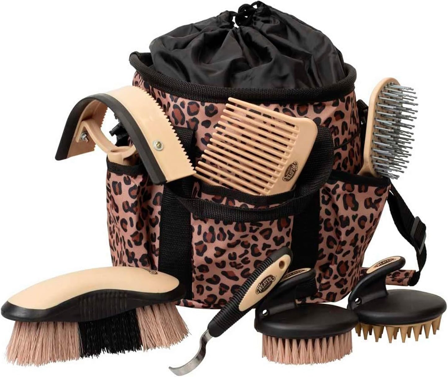 Weaver Leather Grooming Kit Tan Leopard for Easy Organization