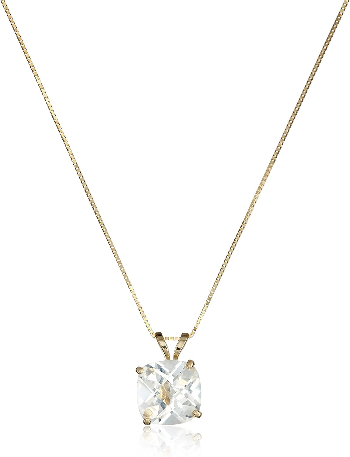 14k Gold Cushion Checkerboard Pendant Necklace for Every Occasion
