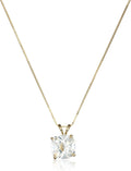 14k Gold Cushion Checkerboard Pendant Necklace (8mm) - Everyday