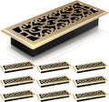 10 Pcs Heavy Duty Floor Registers Brass 4 x 12 in - Durable Walkable