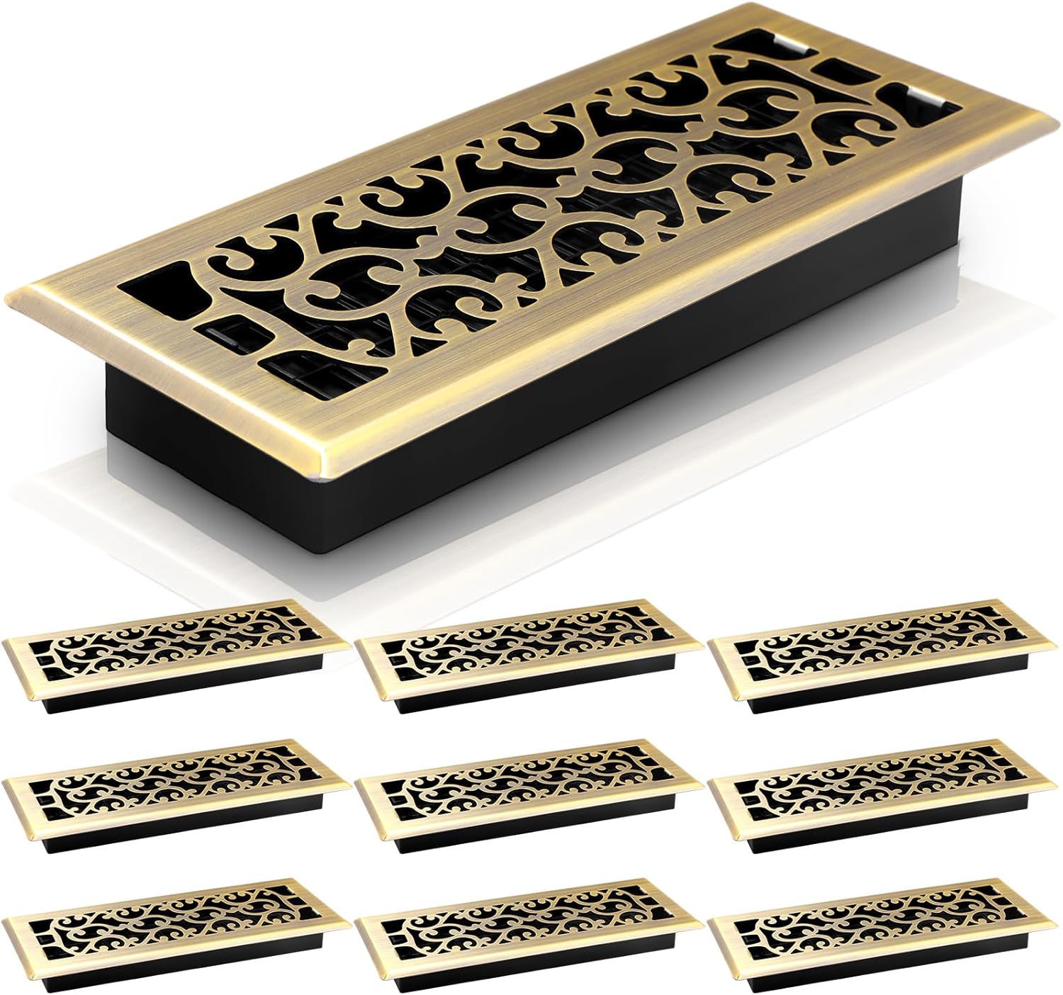 10 Pcs Heavy Duty Floor Registers for Home Heater Air Vents