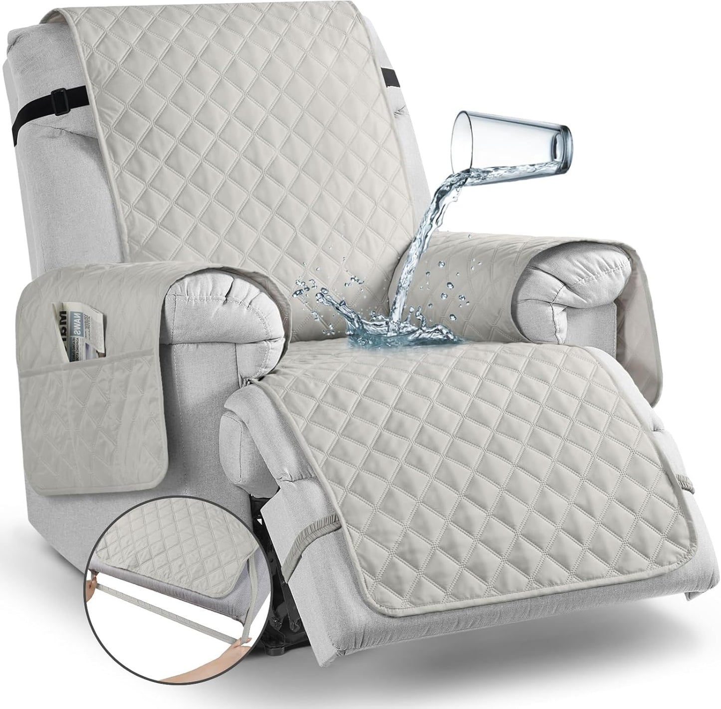 TAOCOCO Waterproof Recliner Chair Cover for Pets and Kids