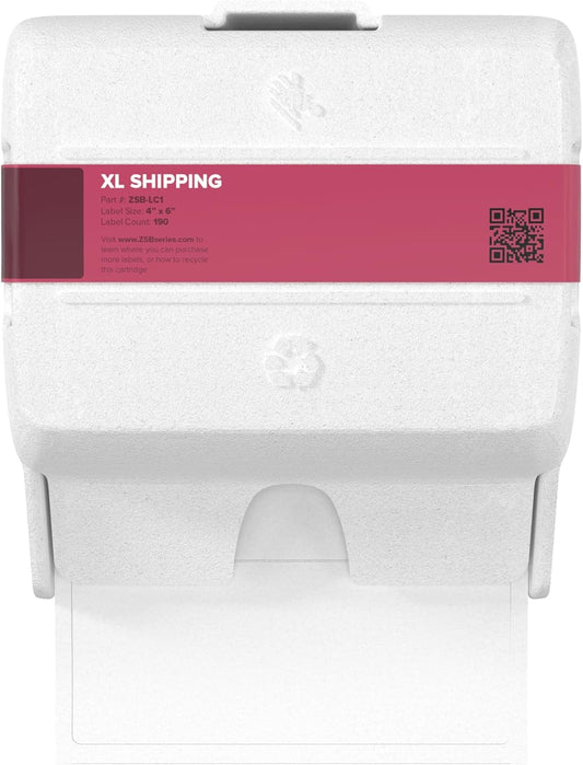 ZEBRA ZSB Starch-Based Recyclable Label Cartridge - Versatile Adhesive Labels - Shipping, 4 x 6