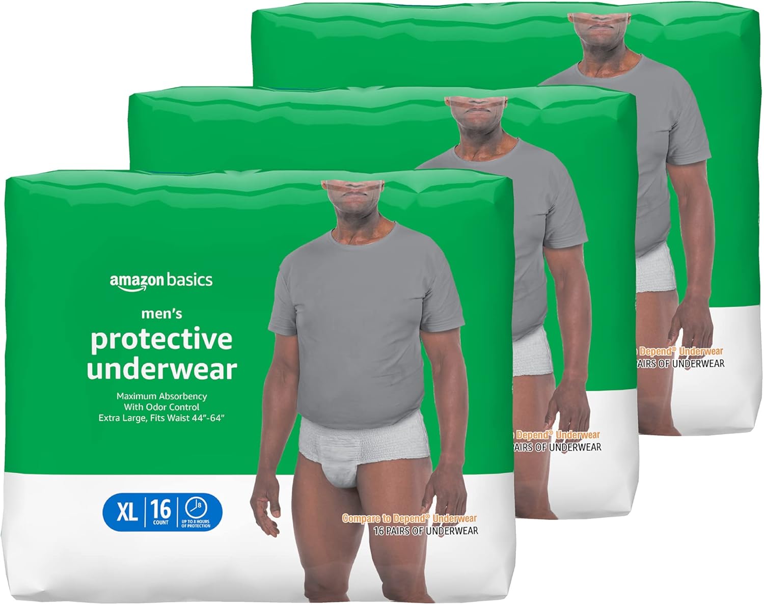 Maximum Absorbency Incontinence Underwear for Men, X-Large Size