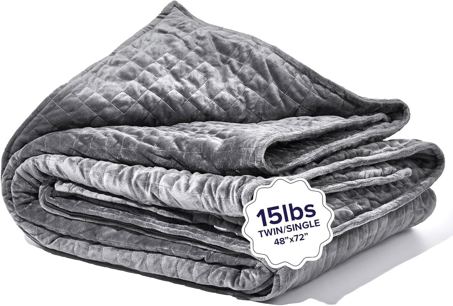 Gravity Weighted Blankets for Adults - 15lbs Grey Comfort