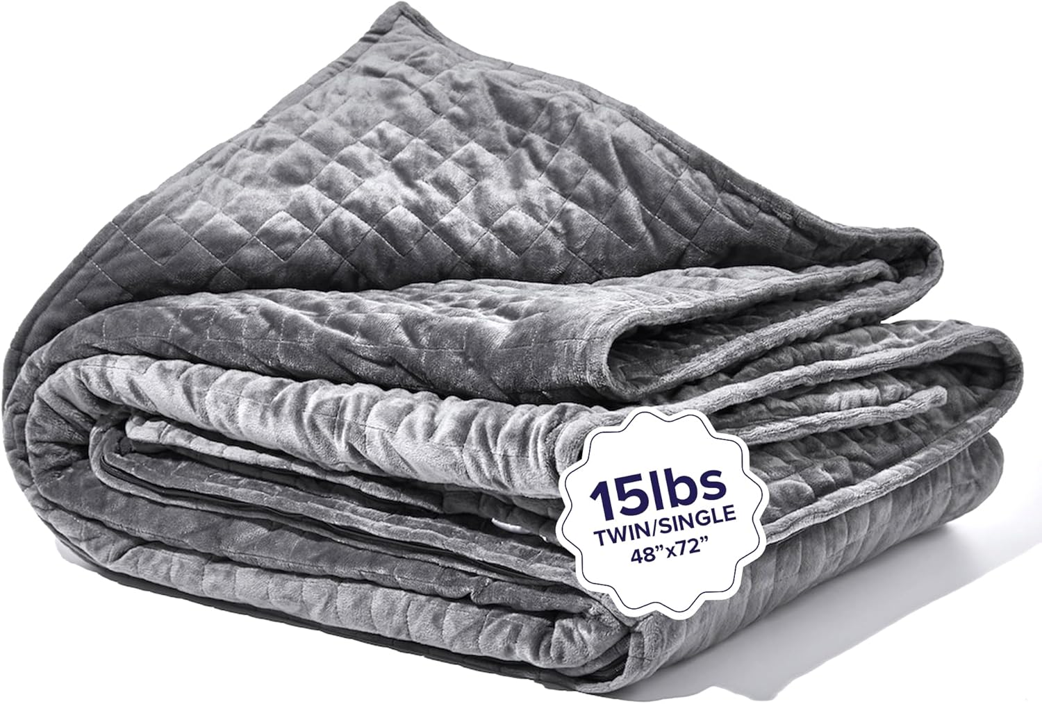 Gravity Weighted Blankets for Adults - 15lbs Grey Comfort