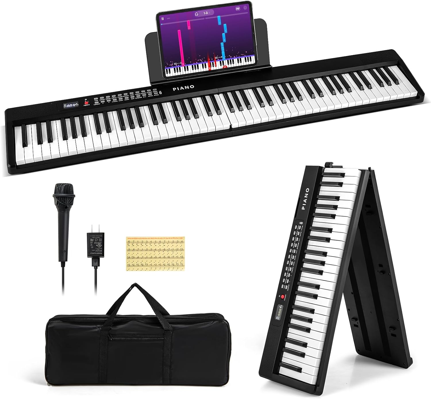 Costzon 88-Key Portable Electric Piano - Semi-Weighted & MIDI - Perfect for Beginners!