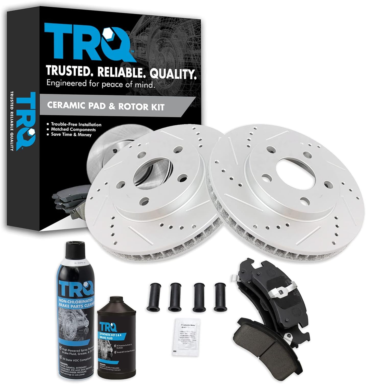 TRQ Front Brake Pad & Rotor Kit for Buick LeSabre and More