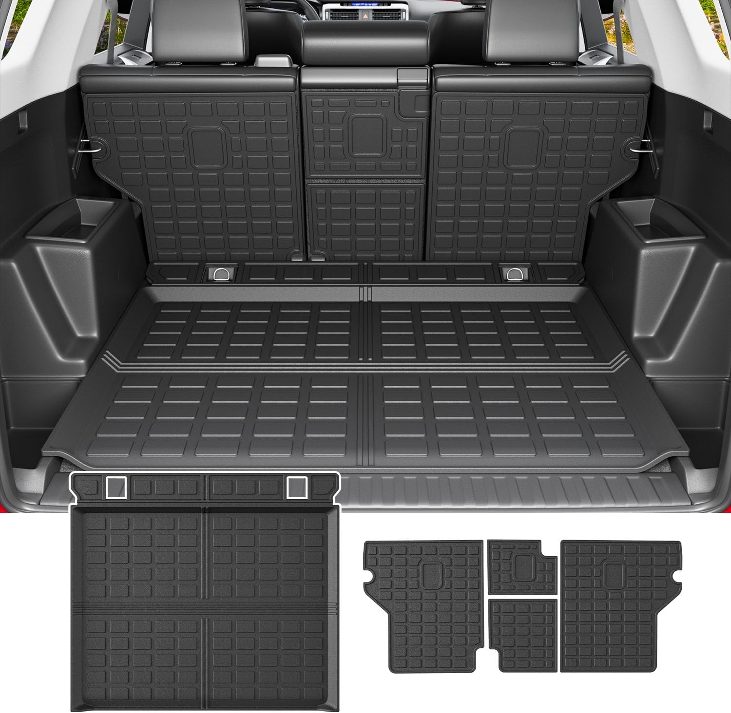 Cargo Mat Compatible with 2010-2024 Toyota 4Runner Back Seat