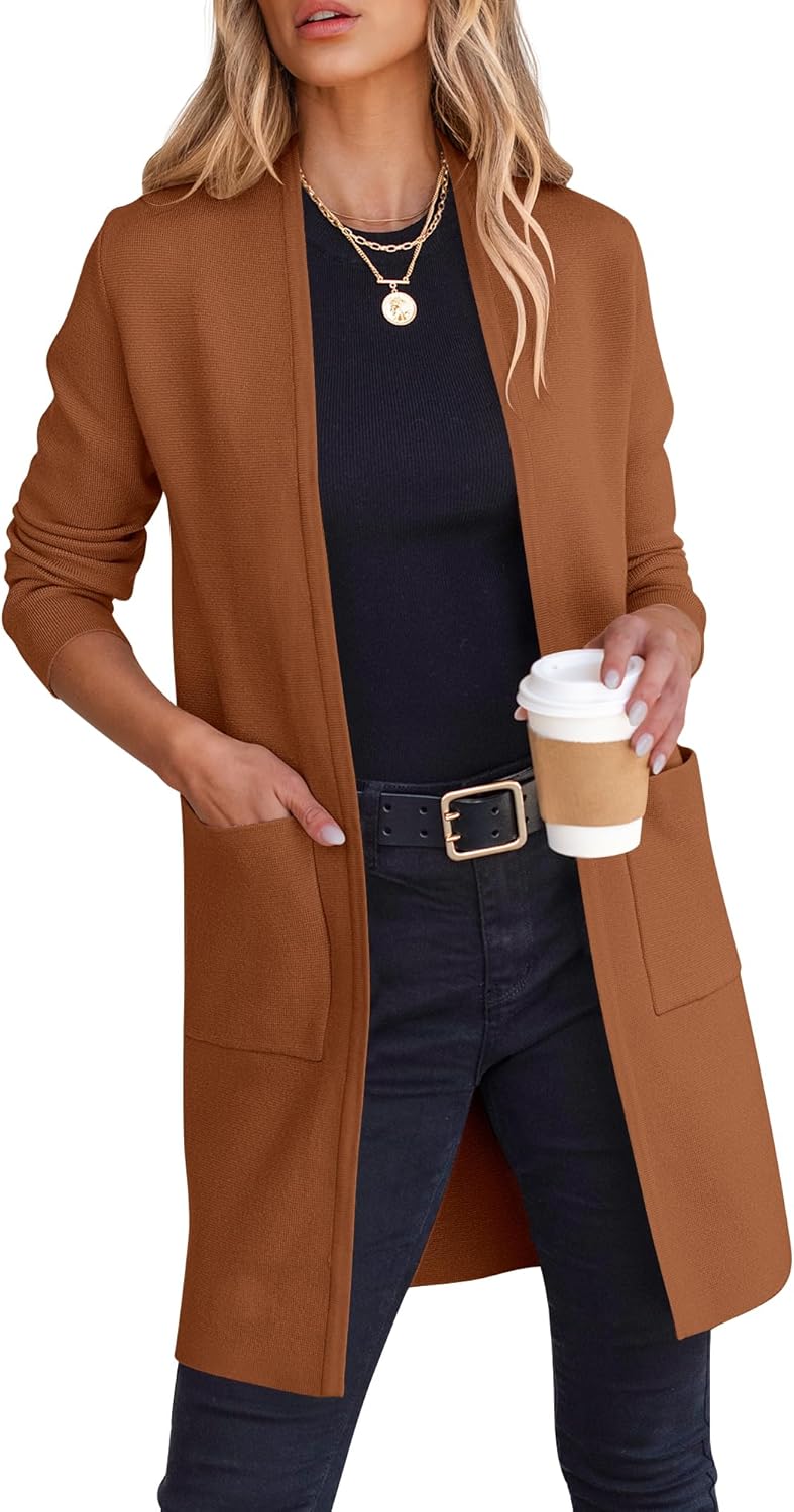 ANRABESS Cardigan Sweater for Women - Casual Fall Fashion