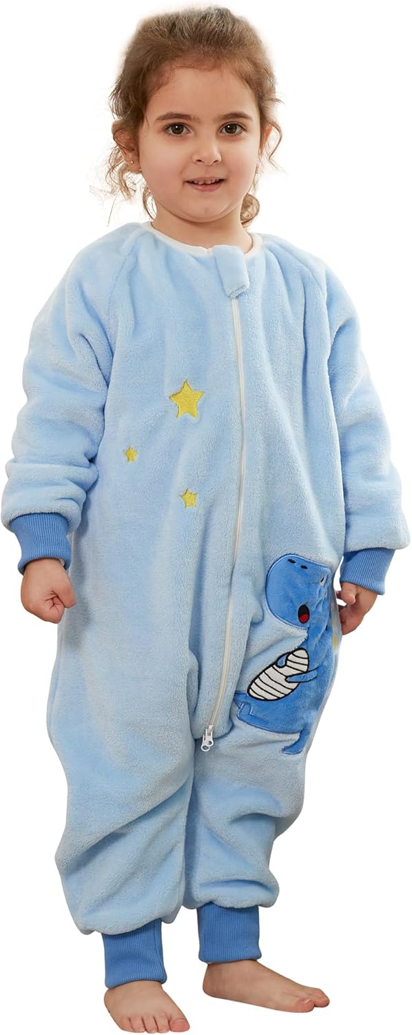 MICHLEY Flannel Baby Sleeping Bag for Autumn Winter Comfort