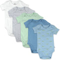 HonestBaby baby-boys 5-pack Short Sleeve Bodysuits - Organic Cotton