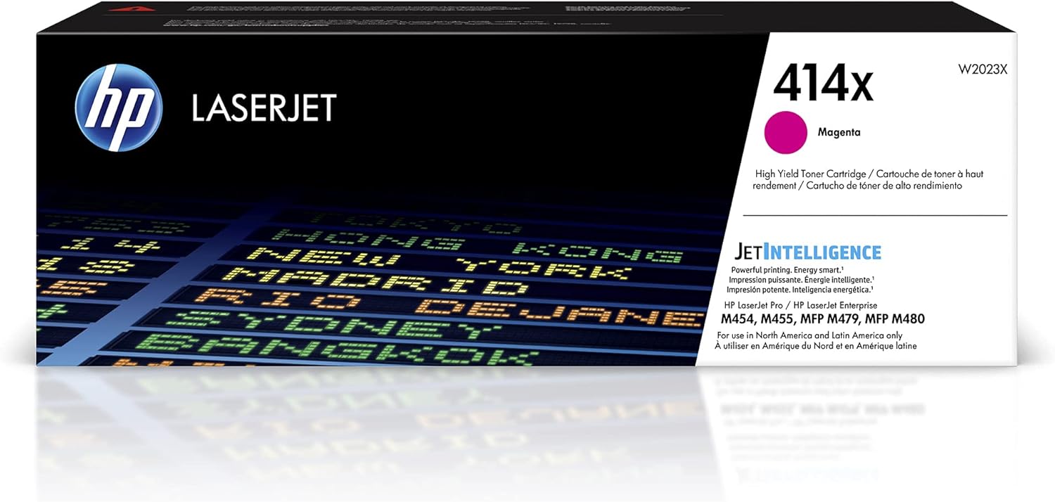 HP 414X Magenta High Yield Toner Cartridge for Quality Printing