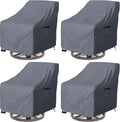 Outdoor Swivel Chair Cover 4 Pack - Heavy Duty Waterproof Protection