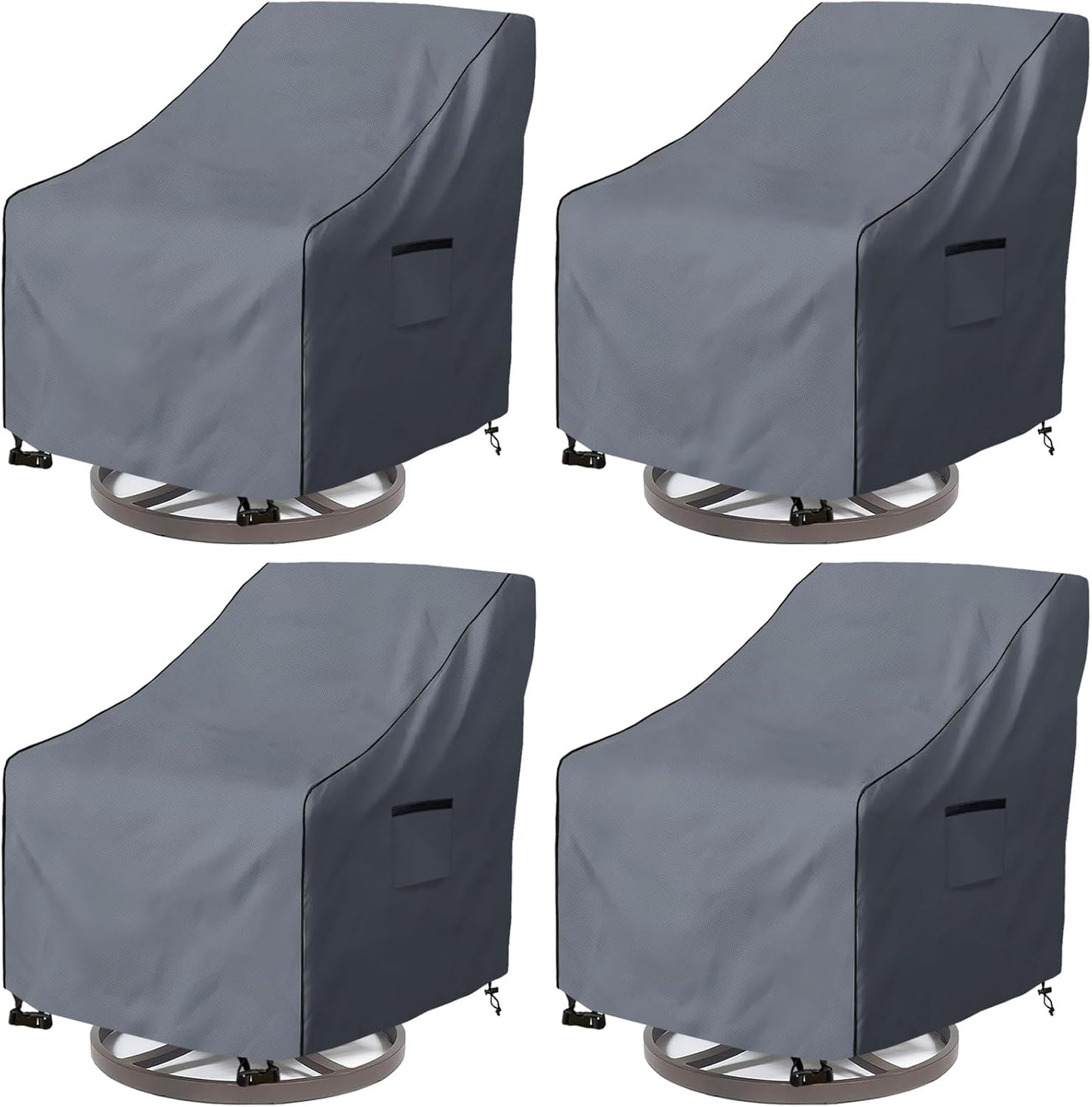 Outdoor Swivel Chair Cover 4 Pack for All Weather Protection