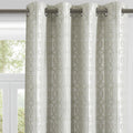 Light Aqua and Silvery Blackout Curtains 63 in Length - Thermal Noise