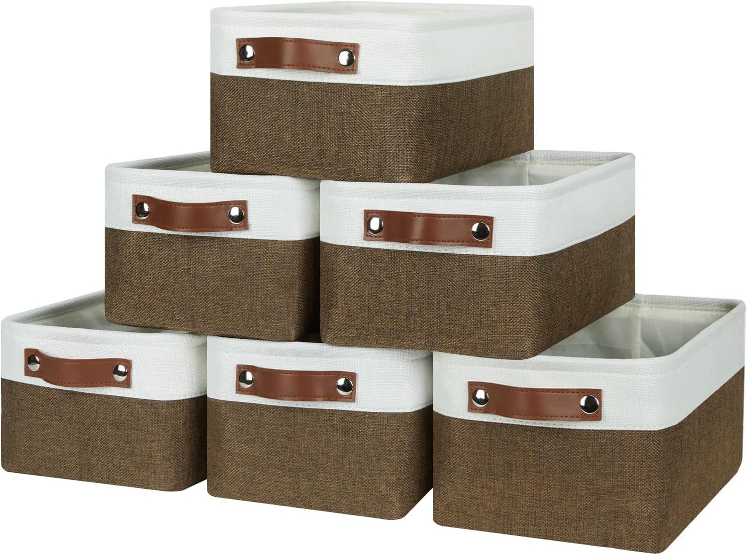 HNZIGE Small Fabric Storage Bins for Organizing Your Space