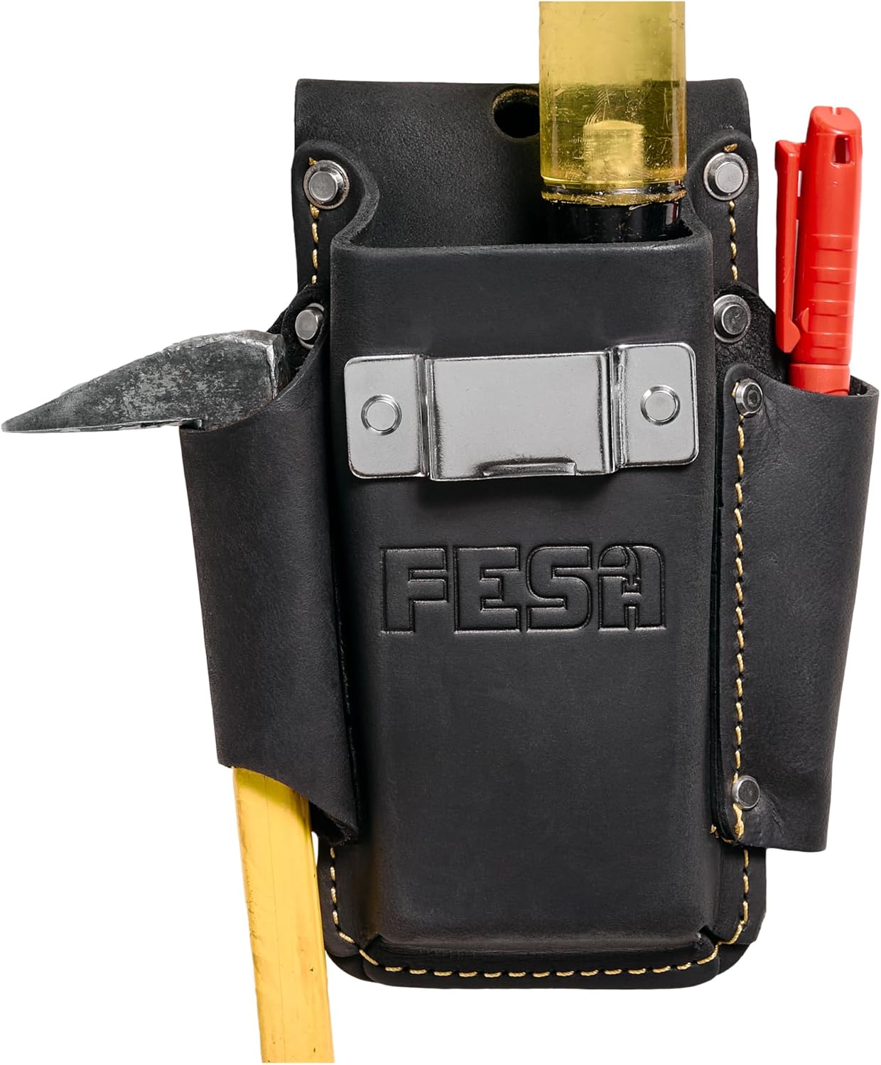 FESA Small Leather Tool Pouch - Durable 4-in-1 Tool Holder